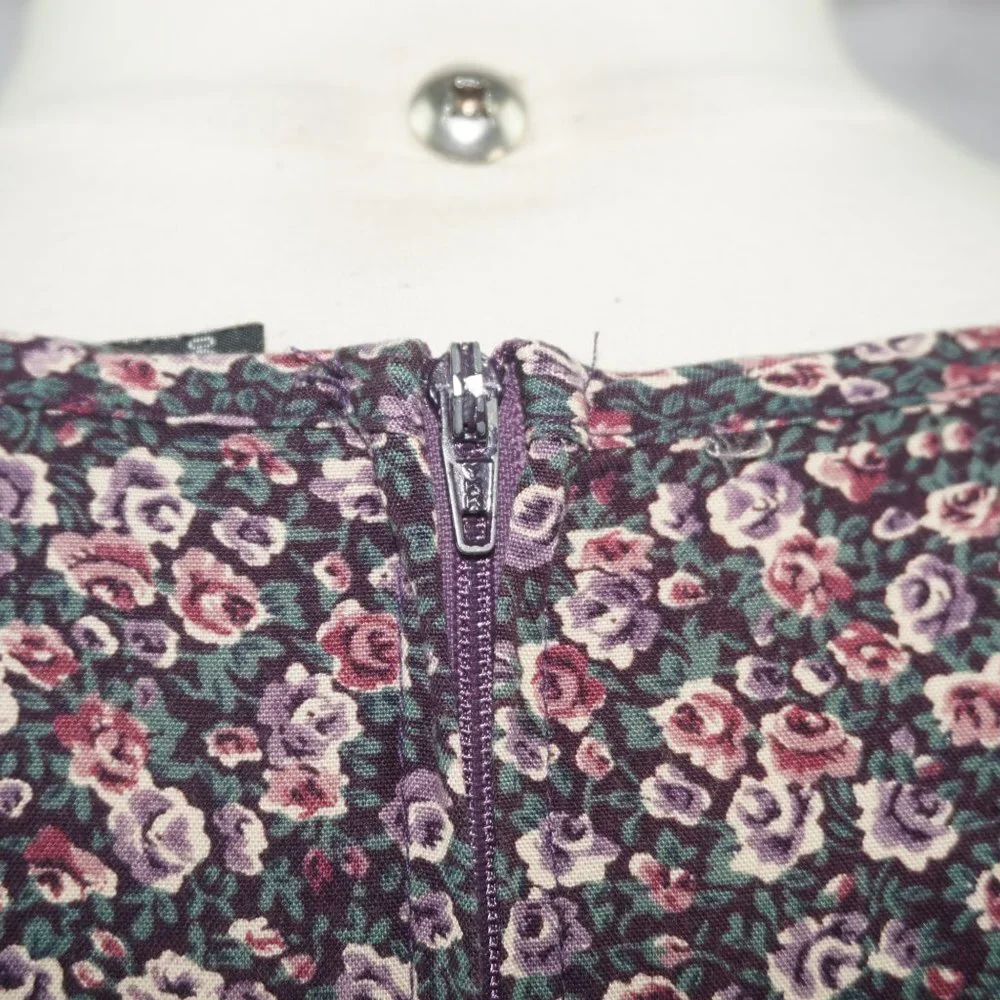 Vintage 90s Floral Midi Dress 8 - Picture 4 of 9